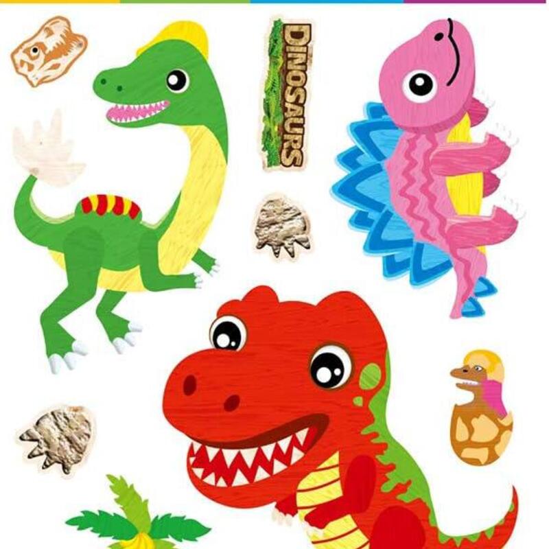 Three-Dimensional Dinosaur Stickers Children's Wall Stickers Children's Gifts for children's Room Decoration "ch M001 Size:40x30cm