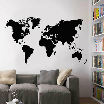AY9133 New arrive Map of the World Wall sticker Black Large Vinyl Wall Decal Sticker Home decor