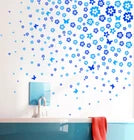 SYGA Bedroom Living Room Flower Wall Sticker Sky Blue