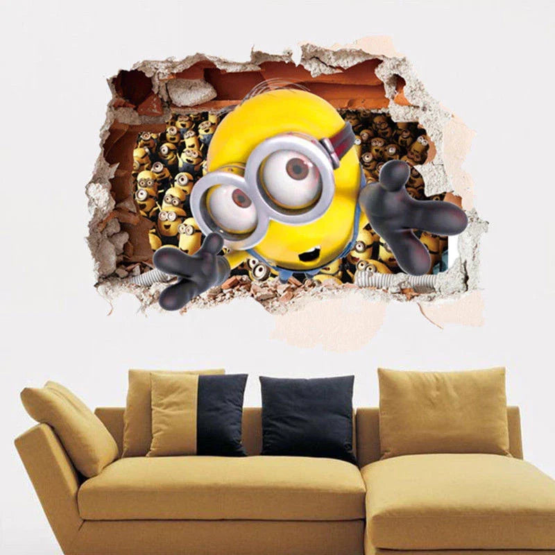 Minions face NON LICENSED Removable Wall Sticker Art Decal Kids Room Decor USA ay9268 60x90