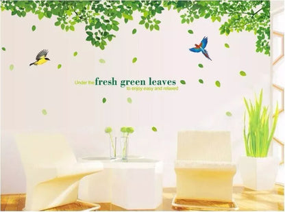 Green Leaves Wall Art Sticker Home Décor DIY Living Room Bedroom Wall Sticker Ay233b