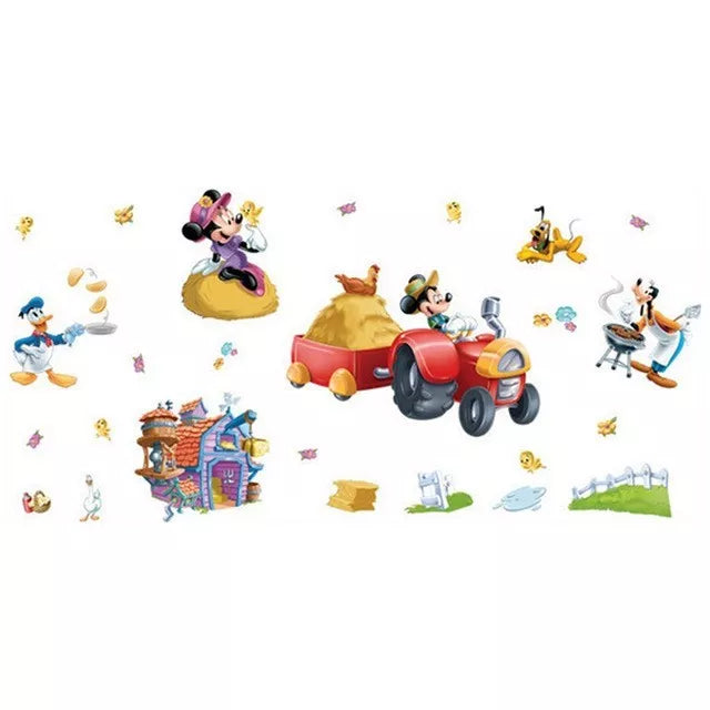 Mickey Minnie Mouse kid Nursery Room Home Decor Wall Stickers Cartoon Farm DM570196