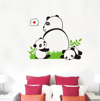 Jm8317 Panda Happy baby Pattern Removable Wall Stickers Decal Kids Home Decor USA