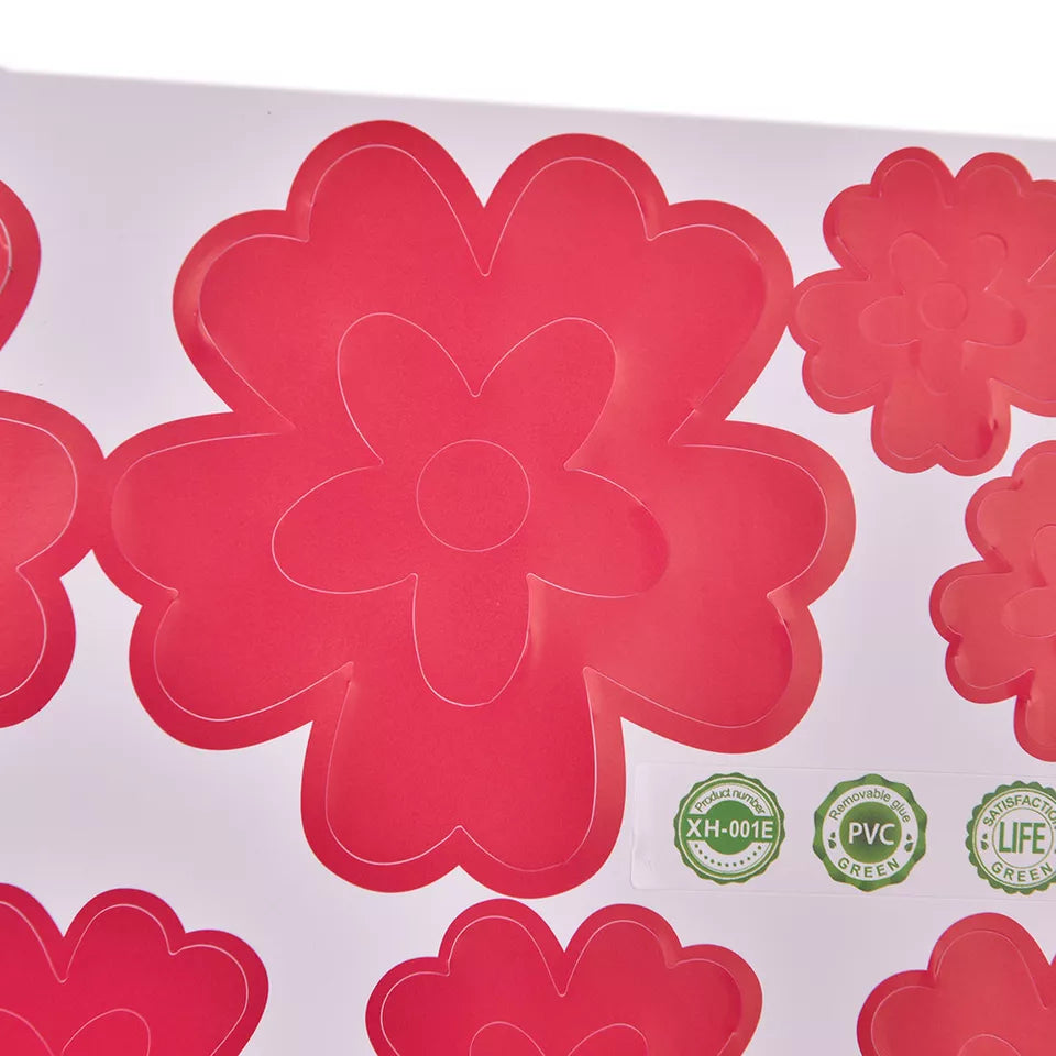 108 flowers & 6 butterfly wall decor sticker removable diy creativeeet hom SFG