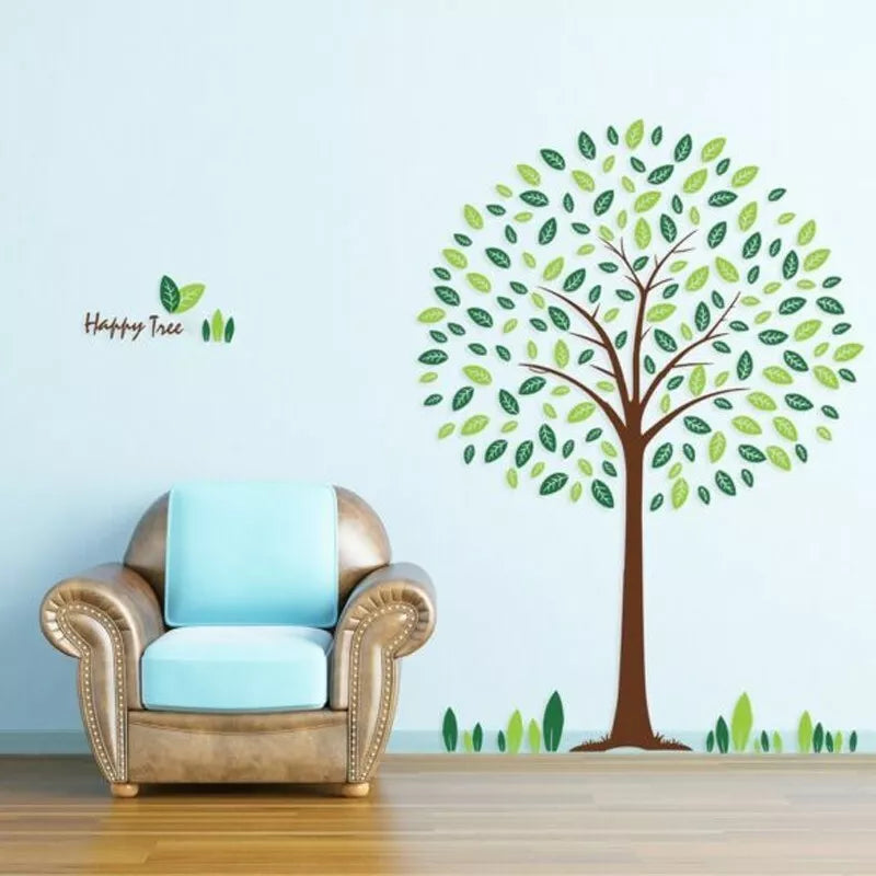 Jm8212 Large Tree Wall Decals Wall Stickers Happy tree Cute wall sticker ,