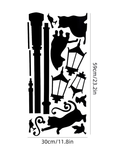Cat Decals Removable Sticker Decoration Wall Decal Cats Kitten Generic PVC Cat Print Home Living Room Self Adhesive Wall Sticker LD833 Size: 30x60