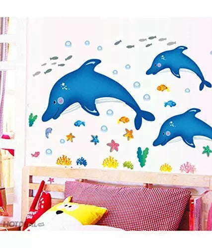 Ay6044  Wall Sticker Star Fish Underwater Creature Poster For Kids Room