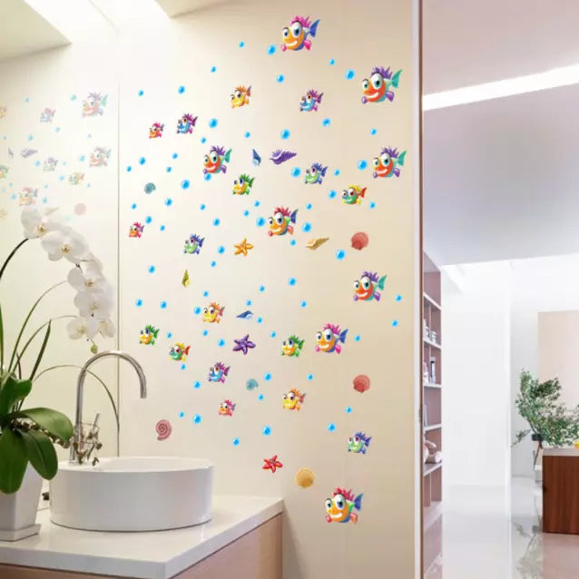 Underwater World Small Fish Wall Sticker Children Room Mural Decal Sks6020
