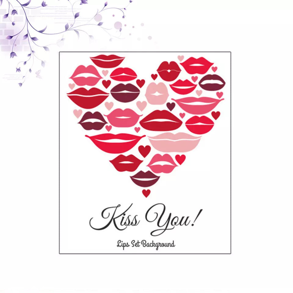 Sks6056 Romantic Red Lips Wall Stickers, Wedding Decoration, Decal, Living Room, Home Decor, Self-adhesive Wallpaper, Valentine's Day Mural