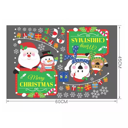 2X Christmas Sticker Xmas Window Door Santa Claus Home Glass Decals Party