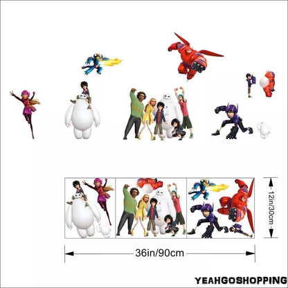 One Big Hero 6 Wall Sticker Cartoon Character Removable