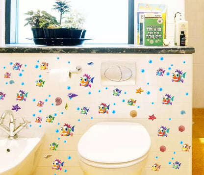 Underwater World Small Fish Wall Sticker Children Room Mural Decal Sks6020