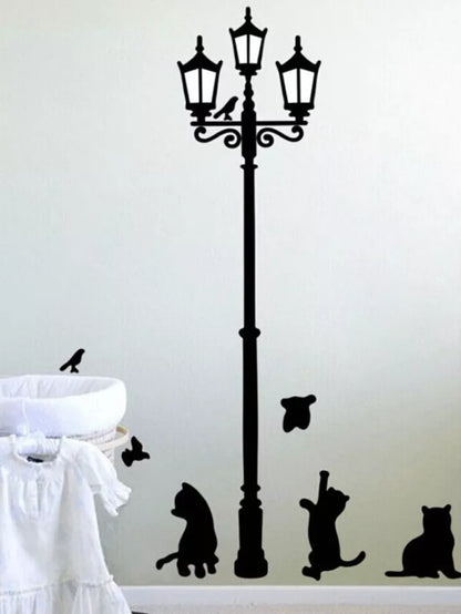 Cat Decals Removable Sticker Decoration Wall Decal Cats Kitten Generic PVC Cat Print Home Living Room Self Adhesive Wall Sticker LD833 Size: 30x60