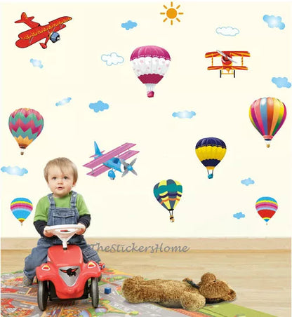 Ays622  Hot air balloon, Airplanes Removable Wall Sticker