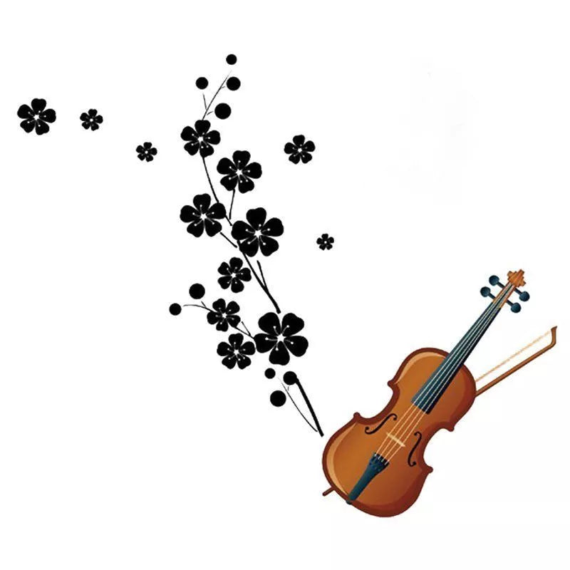 Ay934 TBOP Home Music Violin Wall Sticker