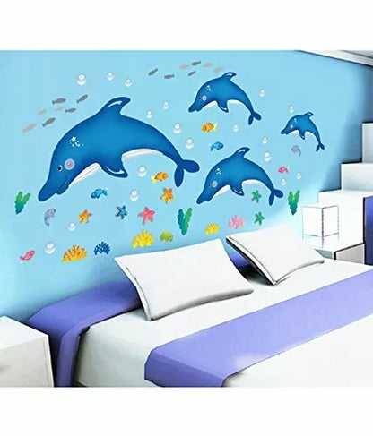 Ay6044  Wall Sticker Star Fish Underwater Creature Poster For Kids Room