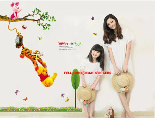 Removable Xtra Large WINNIE THE POOH Wall Stickers Nursery Girls Boys Kids Room