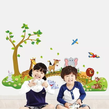 Jungle Animal Wall Sticker Living Room Home Decoration Kid Bedroom Wallpaper 1PC