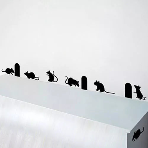 Nuevos dibujos animados pequeño ratón familia agujero escaleras pegatinas de pared esquina escalera decoración calcomanías de pared extraíble DIY vinilo arte Mural
