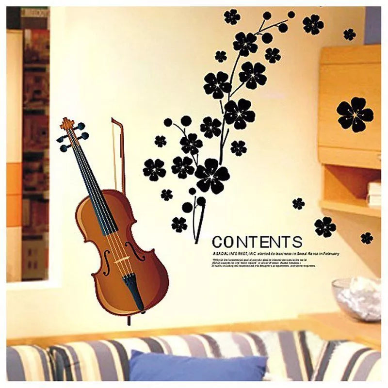 Ay934 TBOP Home Music Violin Wall Sticker