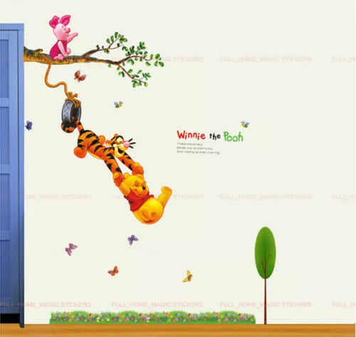 Removable Xtra Large WINNIE THE POOH Wall Stickers Nursery Girls Boys Kids Room