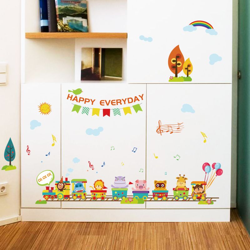 Happy Animals Train Ride Decor - Wall Art - SK9346