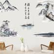 Am9132 SAMHEZ AM9132 Chinese Style The Willow Tree Wall Sticker [60 x 90 cm]