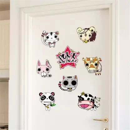 Ampire 40 cm Wall Stickers Crazy Punk animals Fridge Cabinets Doors Design Self Adhesive Sticker
