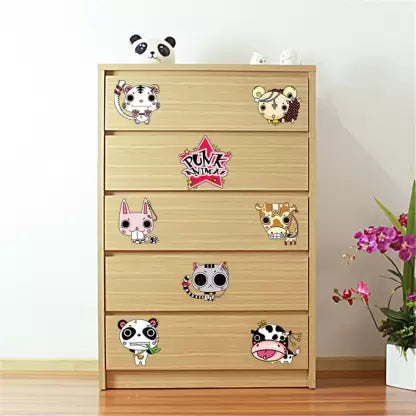 Ampire 40 cm Wall Stickers Crazy Punk animals Fridge Cabinets Doors Design Self Adhesive Sticker