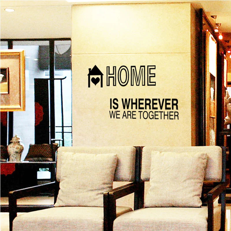 Sticker perete Home is where we are together