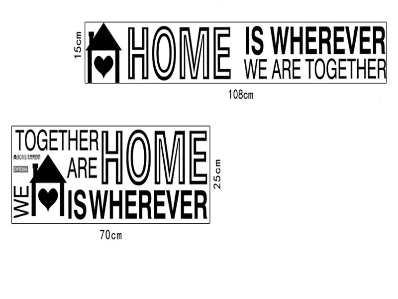 Sticker perete Home is where we are together