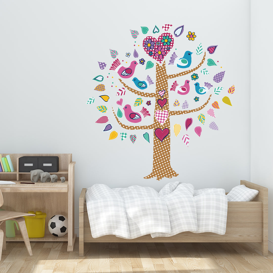 Glow in the Dark Wall Stickers - Tree with Birds  ABQ9617