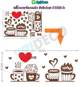Sticker-S1008 DIY sticker for wall/glass decoration, Love Drink design. size 50x70 dm4560008