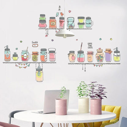 JM7345 Restaurant Self-adhesive Wall Sticker - Multi