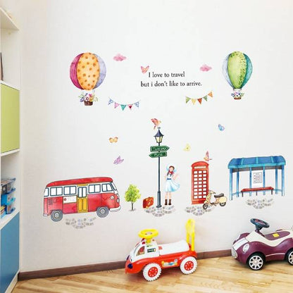 I Love To Travel Wall Art Decoration Sticker-ABC1061
