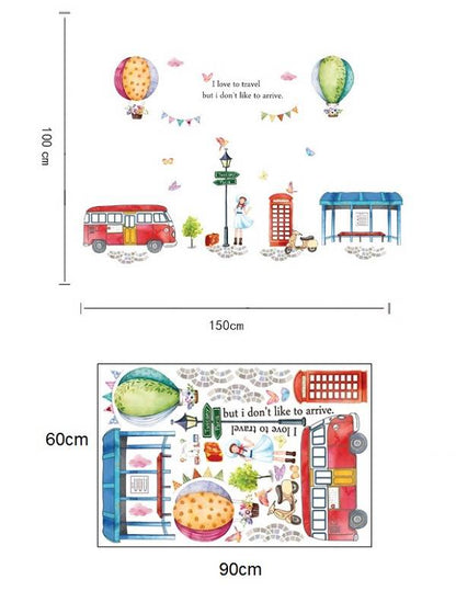 I Love To Travel Wall Art Decoration Sticker-ABC1061