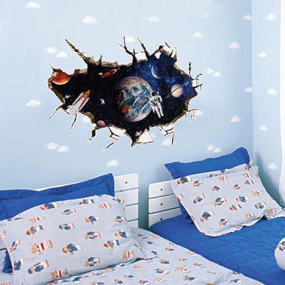 SK9066A 3D Space,The astronauts decorative wall stickers /wall decal