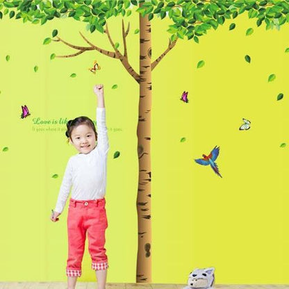 AY305 big green tree removable diy wall sticker tow-saided