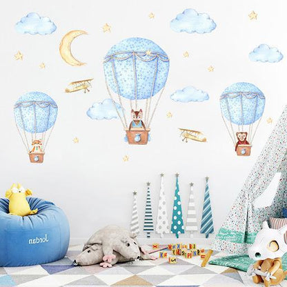 JM7343 Cute Hot-air Balloon Design Wall Sticker