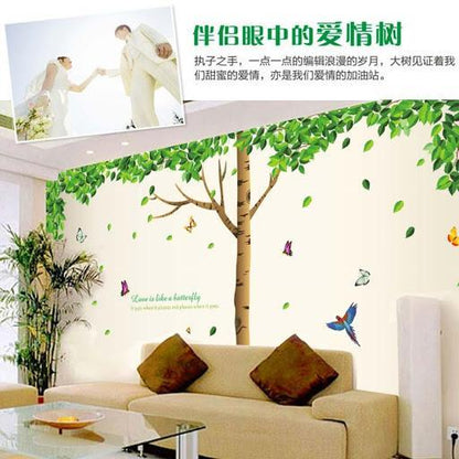 AY305 big green tree removable diy wall sticker tow-saided