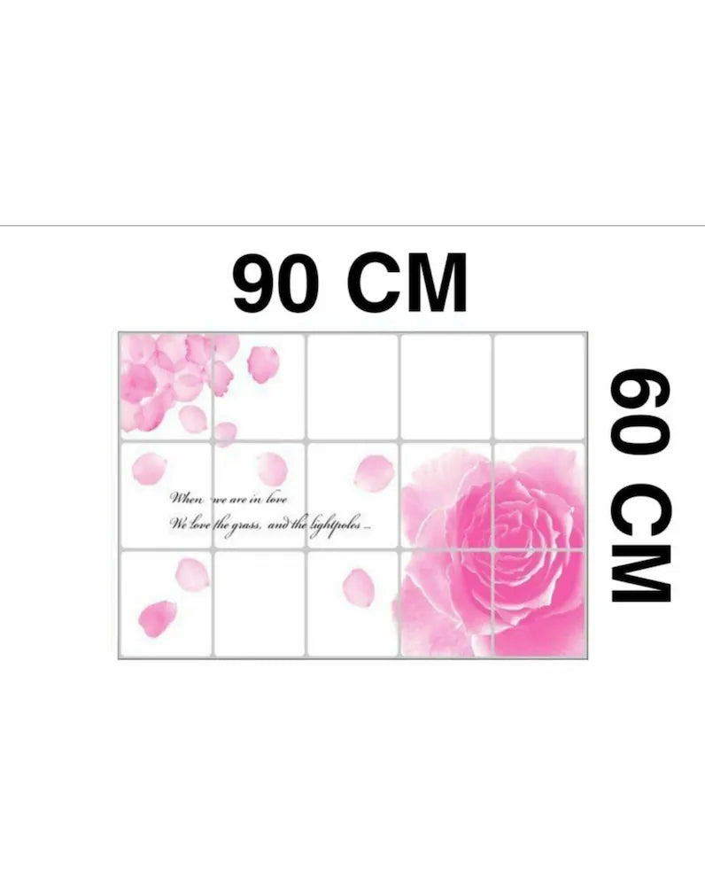 Floral and Botanical Vinyl Self-Adhesive Kitchen Sticker (60 x 90 cm)