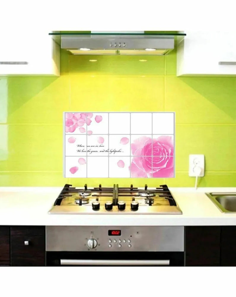 Floral and Botanical Vinyl Self-Adhesive Kitchen Sticker (60 x 90 cm)