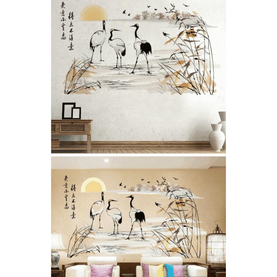 Stylish Japanese wall stickers featuring plants, flowers, trees, autumn, moon viewing, landscapes, and scenery.