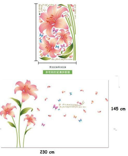 Living room wall creative floral stickers XL8135 rain flower removable wall stickers