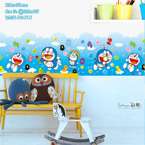 Doraemon Wall Sticker, border design size 50x70 ay7182